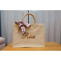 ราคา กระเป๋าสานปักชื่อฟรี (5156851888)