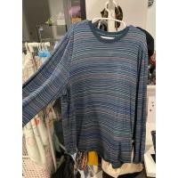 ราคา เสื้อยืด Guess แขนยาวลายทางผ้าเรยอน(XXL) มือ2 (23667040513)