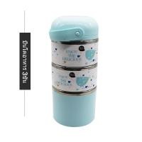 ราคา ***-GOGO-*** ปิ่นโตอาหาร 3ชั้น ปิ่นโตสแตนเลส เกรดคุณภาพดี ทรงกลม กล่องอาหาร สูญญากาศ 3 ชั้น กว้าง 11ซม. (4718510562)