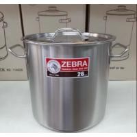 ราคา Zebra หม้อสตูว์ Cheffy 26x26 ซม. ตราหัวม้าลาย 171076 หม้อต้มทรงสูง หนา 0.8 มม. (51355050773)