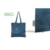 ราคา Studio Clip กระเป๋าปักลายแมวกวน สะพายไหล่ใบกลางทรง shopping สีฟ้าน้ำทะเล zakka / minimal style มือสองสภาพดีตุ้ญี่ปุ่น (43408210161)