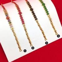 ราคา สร้อยข้อมือพลอยสีนพเก้า ตัวเรือนสีทอง เครื่องประดับพลอย สร้อยข้อมือแฟชั่น ความยาว 7 นิ้ว ทองปลอม ทองไมครอน ทองชุบ (11864980064)
