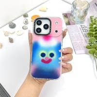 ราคา น่ารัก Blue Little Monster Graffiti สีสําหรับ IPhone 11 12 13 15 16 17 Pro Max 12 Mini ฝาครอบ X XR XS Max ซิลิโคนกันชนใส SE 2022 6 7 8 Plus กันกระแทก (45906779490)
