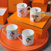 ราคา Herm è s Hermès Circus Bone China Mug Cup to Cup Advanced Bone China Coffee cup Afternoon Tea Cup (22773941037)