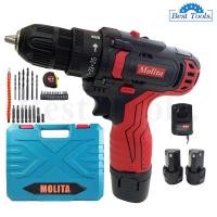 ราคา MOLITA สว่านไร้สาย สว่าน 32V 2 ระบบ พร้อมชุดอุปกรณ์ (แบต 2 ก้อน)ฟรีแถมอุปกรณ์32ชิ้น สีดำแดง (4977334206)