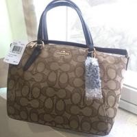 ราคา ✅ กระเป๋า COACH พัดมินิ 10'' สีน้ำตาลค่ะ (528561628)