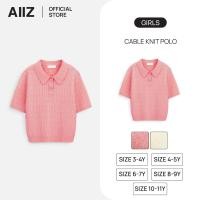 ราคา AIIZ เสื้อโปโลเด็กผู้หญิงผ้าถักทอลายเคเบิล AIIZ Girl’s Cable Knit Polo (47901737451)