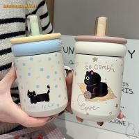 ราคา มาเน่ชู กระติกน้ําเก็บความร้อน,500มลการ์ตูนแมวถ้วยสูญญากาศ,ฤดูหนาวแบบพกพาฝาฟาง316สแตนเลสถ้วยฉนวนพนักงานออฟฟิศ (28033376367)