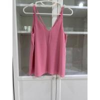 ราคา Topshop เสื้อสายเดี่ยว แขนกุด สีชมพู ผ้าคอวี (29313185330)