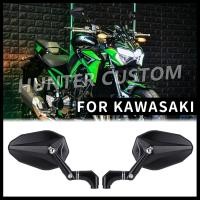 ราคา สําหรับ KAWASAKI Z250 Z400 Z500 Z650 Z800 Z900 Z1000 ZH2 กระจกมองหลังรถจักรยานยนต์ปรับแขนสั้นด้านหลังดูกระจก CNC อลูมิเนียมอุปกรณ์เสริมกระจก (46208510495)