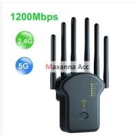 ราคา [MAXNA] [ Wifi Repeater ] WS-016 Wifi Repeater 6 เสาอากาศ 1200 Mbps Wireless Wifi Repeater Extender (53553653403)