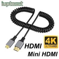 ราคา IUPTOSET Micro Mini HDMI TO HDMI Spiral Cable, Extension 4K 60HZ HDMI-Compatible Spring Cable, 0.5-2.4M ยืดหยุ่นชายกับชายปลั๊กสาย (55707727031)