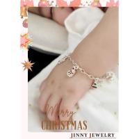 ราคา สร้อยข้อมือเงินแท้ 92.5% สำหรับเด็ก ลายโซ่ ร้อยตุ้งติ้งจี้ Christmas น่ารักๆ พร้อมกระดิ่ง (รับประกันเงินแท้) HB0129 (29377993007)