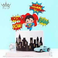 ราคา คอมโบ 5 ชิ้น เอสซีจี ซูเปอร์แมน - อุปกรณ์ตกแต่งเค้ก อุปกรณ์เค้กวันเกิด (42278735777)