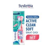 ราคา แปรงสีฟัน Systema Active Clean Soft หัวกว้าง 2 ชิ้น (49656857130)