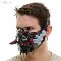 ราคา Rightfeel Half Face Red Prajnaparamita Mask ฮาโลวีน Evil Devil Party Mask Demon Samurai Mask Masquerade Party Wear Accessories ใหม่ (56855124604)