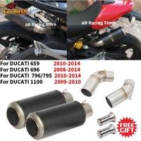 ราคา For Ducati Monster 659 696 795 1100 Hypermotard 796 08-14 Motorcycle Exhaust Escape Modify Link Pip (26794250388)