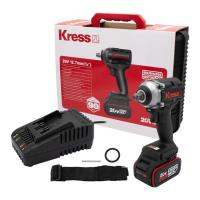 ราคา KRESS รุ่น KU275.6 บล็อกกระแทกไร้สาย 20V 4 หุน (1/2") Brushless (แท่นชาร์จ+แบตฯ 4.0Ah 1 ก้อน) รับประกัน 1 ปี (43500852850)
