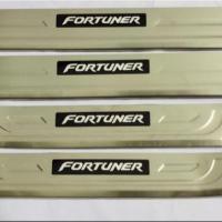 ราคา แผ่นธรณีประตูข้างสแตนเลสพร้อม LED Toyota Fortuner (16050650193)