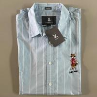 ราคา ccoo เสื้อ ผช. เสื้อเชิ้ต แขนสั้น สีฟ้าลายทาง (28055841212)