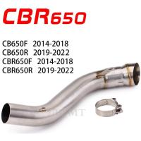 ราคา For HONDA CB650F CBR650F 2014-2018 CB650R CBR650 2019-2022 Motorcycle Exhaust 60mm Middle Link Pip (47401554488)