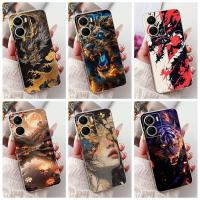 ราคา สําหรับ Vivo Y16 V2204 V2214 ใหม่ Cool Dragon ภาพวาดปลอก VivoY16 Y 16 4G ซิลิโคนนุ่ม TPU เคสโทรศัพท์ (44367447362)