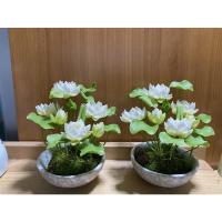ราคา ดอกบัวหลวงประดิษฐ์จากดินไทยผสมญี่ปุ่น สำหรับบูชาพระ (20760753913)