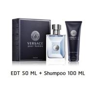 ราคา (50 ML) - Set Versace Pour Homme 50 ml + Hair & Body Shampoo 100 ml กล่องซีล ป้ายคิงพาวเวอร์ (18119293852)