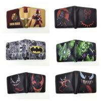 ราคา Superhero Series Deadpool Spider Short Half Fold Wallet Cartoon Hero PU Wallet (57707093135)
