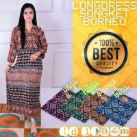 ราคา Borneo syari Gamis มีกระดุมด้านหน้า, busui bumil, ขายส่งชุดนอนแขนยาว, dres สําหรับผู้หญิง (43607884709)