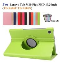 ราคา สําหรับ Tab M10 FHD Plus ฝาครอบป้องกันขาตั้ง Folio สําหรับ Lenovo Tab M10 Plus FHD TB-X606F 10.3 Pu หนัง Funda พร้อม Stylus (53807427237)