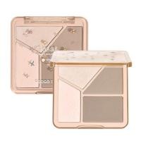ราคา Gogo Tales Four-Color Matte Contour Compact Facial Brightening Highlight Shadow Integrated Plate TO6M (28864829455)