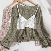 ราคา ส่งต่องาน 2 ชิ้น เสื้อแขนยาวลายดอก เสื้อกล้ามถัก สภาพใหม่ งานน่ารัก (8902149632)
