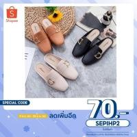 ราคา MeiMei520 รองเท้าสวมเปิดส้นเท้า คาดD ใส่สบาย รองเท้าใส่ทำงาน พร้อมส่ง (8554219242)