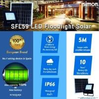 ราคา SIMON ฟลัดไลท์ FLOOD LIGHT LED SOLAR CELL 60W-100W รุ่น SFL59 แสงขาว พร้อมแผง+รีโมทควบคุม สว่างไกล 20 เมตรคุณสมบัติ60W (23047313044)
