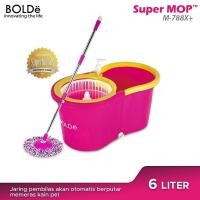 ราคา Bolde SUPER MOP M-788X+ SPIN MOP 6 LITER ชุดม็อบหมุน MICROFIBER ORI สีชมพู สีฟ้า (25832152444)