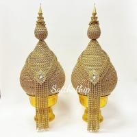 ราคา ฟรีค่าจัดส่ง l ราคาสินค้าเป็นคู่ l พานพุ่ม พานพุ่มเงินทอง พานพุ่มสักการะ พานพุ่มบูชา แจกันบัว แจกันดอกบัว (13517718389)