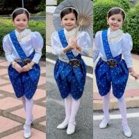 ราคา PU ✨ชุดไทยโจงกระเบนแบบสมัยรัชกาลที่5 .. เสื้อคอแต่งลูกไม้ประดับมุก..แขนเสื้อทรงหมูแฮมประดับดอกเดซี..มีสายคาดและเข็มกลัด (41867132212)