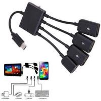 ราคา สายแปลง Type c usb OTG 4 in 1 hub แบบมีไฟเลี้ยงด้วย Type C OTG Hub Cable Connector 4 Port USB For Smartphone Tablet PC (8444756252)