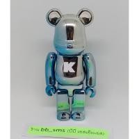 ราคา ฟิกเกอร์ bearbrick 100% โครม2สี เงินกับน้ำเงิน(ด้านละสี) ของญี่ปุ่นแท้ (1404455299)