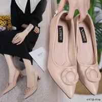ราคา KK9718รองเท้าคัชชู kitepretty หนังนิ่ม ส้นสูง 3 นิ้ว (23976347517)