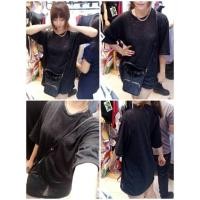 ราคา เสื้อoversizeสีดำกากเพชร (79178842)