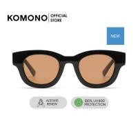 ราคา KOMONO Rae Black แว่นตากันแดด ทรงเหลี่ยมมน สีดำ กันรังสี UV400 วัสดุคุณภาพ (23867037035)