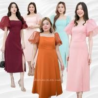 ราคา เดรสสั้นแต่งแขนผ้าแก้วรหัส274 (26263354077)