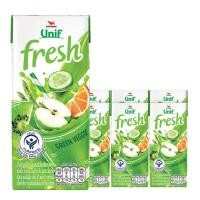 ราคา ยูนิฟ น้ำผักผลไม้รวม ผสมผักใบเขียว 40% 180 มล. x 6 (UNIF 40% Mixed Vegetable and Fruit Juice with Green Vegetable 180 ml (23662073613)