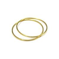 ราคา TANITTgems กำไลข้อมือทองเหลืองแท้แบบเกลี้ยงจำนวน 2 วง รุ่น TNBG159- Gold (216728753)