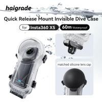 ราคา HAIGRADE กันน้ํา, พร้อมฝาครอบเลนส์ Hard ที่มองไม่เห็น Dive, คุณภาพสูง 60M ฝาครอบสําหรับกล้อง Insta360 X5 Action (46158404841)