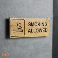 ราคา INPI HOUSE Signage Smoking Area - ป้ายเขตสูบบุหรี่ - ทำจากไม้ + สติกเกอร์ (47153459877)