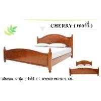 ราคา เตียงไม้จริงยางพารา/ มีเสาเตียง หัวไม้ / สินค้าเมืองไทย (2672943429)
