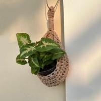 ราคา ที่แขวนกระถาง กระถางต้นไม้แบบแขวน กระถางต้นไม้ไหมพรม Handmade (26571294994)